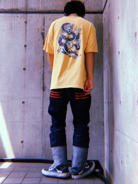 「stussy」｜鬼澤駿天【boucle】さん（メンズ・172cm）の夏コーディネート