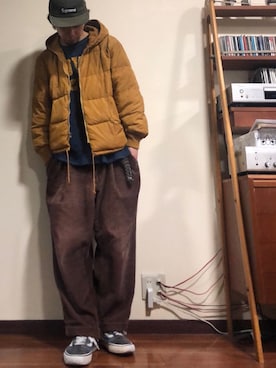 「Eddie Bauer（エディーバウアー）のアイテム（ジャケット/アウター）」を使った、鬼澤駿天【boucle】さん（メンズ・172cm）の秋コーディネート