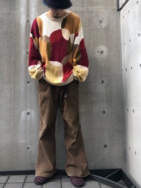 「ストリート服が好き」｜「アイテム（スリッポン）」を使った、鬼澤駿天【boucle】さん（メンズ・172cm）の秋コーディネート