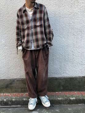「チョコ色に染まれ」｜鬼澤駿天【boucle】さん（メンズ・172cm）の冬コーディネート