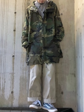 「Ralph Lauren」｜「アイテム（マウンテンパーカー）」を使った、鬼澤駿天【boucle】さん（メンズ・172cm）の春コーディネート