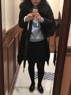 「フォックスファー」｜「アイテム（その他アウター）」を使った、vnonvさん（レディース・159cm）の冬コーディネート