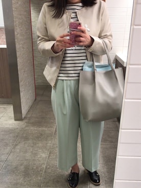 「NATURAL BEAUTY BASIC（ナチュラルビューティーベーシック）のアイテム（ブルゾン）」を使った、vnonvさん（レディース・159cm）の春コーディネート