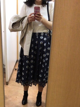 「編み上げニット」｜vnonvさん（レディース・159cm）の春コーディネート