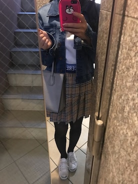 「OPENING CEREMONY（オープニングセレモニー）のアイテム（スウェット）」を使った、lalaさん（レディース・157cm）の春コーディネート