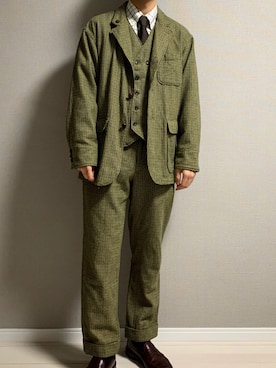 「Engineered Garments（エンジニアードガーメンツ）のアイテム」を使った、Yudaiさん（メンズ・175cm）の春コーディネート