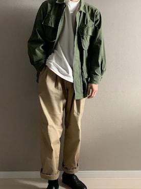 「is-ness（イズネス）のアイテム（パンツ）」を使った、Yudaiさん（メンズ・175cm）の春コーディネート