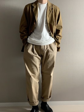 「is-ness（イズネス）のアイテム（パンツ）」を使った、Yudaiさん（メンズ・175cm）の春コーディネート