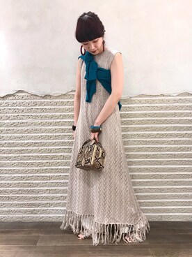 「JEANASIS（ジーナシス）のハコショルダーミニ/830977（ショルダーバッグ）」を使った、ミユキさん（レディース・158cm）の春コーディネート