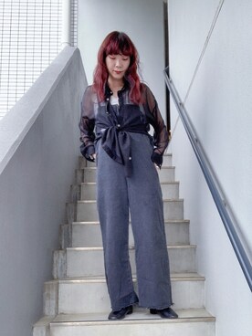 「JEANASIS（ジーナシス）のアイテム（サロペット/オーバーオール）」を使った、ミユキさん（レディース・158cm）の春コーディネート