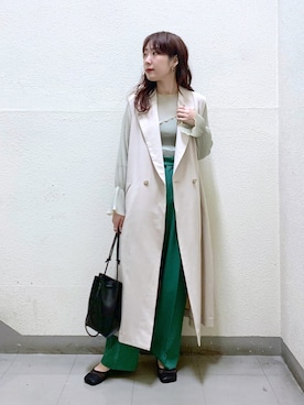 「JEANASIS（ジーナシス）のアイテム（その他アウター）」を使った、ミユキさん（レディース・158cm）の春コーディネート