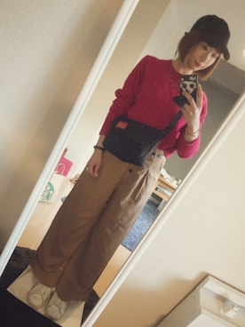 「adidas originals」｜「アイテム（メッセンジャーバッグ）」を使った、maiさん（レディース・163cm）の春コーディネート