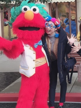 「USJ」｜「アイテム（その他アウター）」を使った、maiさん（レディース・163cm）の冬コーディネート