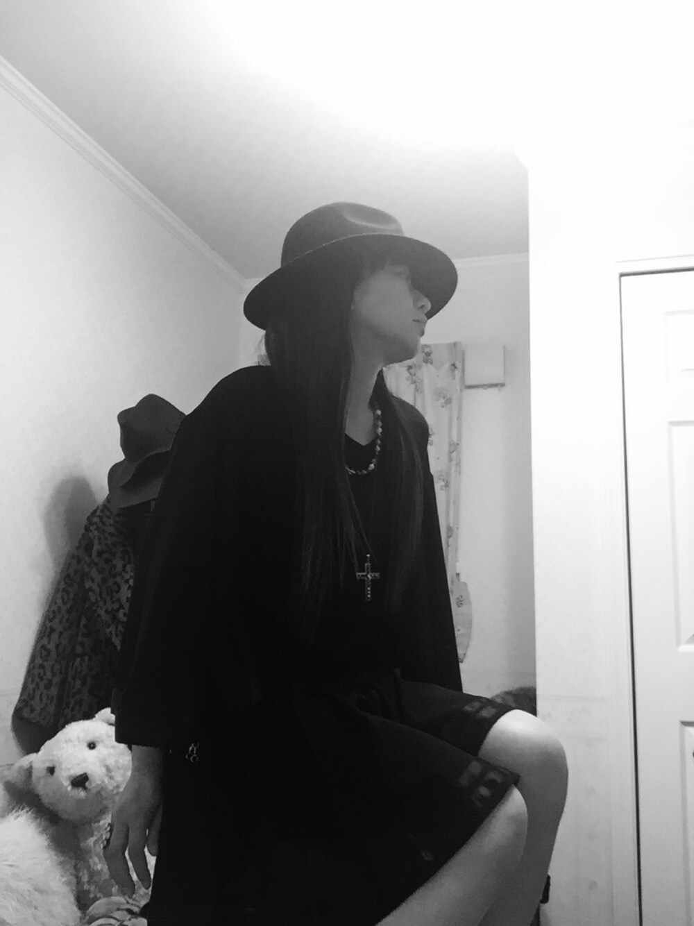 「ワンピース」｜「LILY BROWNのアイテム（ワンピース、ブルー系）」を使った、みーにゃさん（レディース・159cm）の冬コーディネートの1枚目の写真