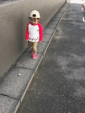 「おんなのこコーデ」｜「アイテム（チノパンツ）」を使った、せびちゃんさん（キッズ・80cm）の秋コーディネート