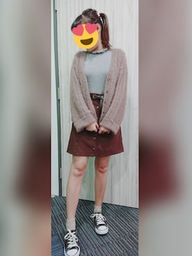 「NICE CLAUP（ナイスクラップ）のアイテム（その他アウター）」を使った、tobeylinさん（レディース・154cm）の冬コーディネート