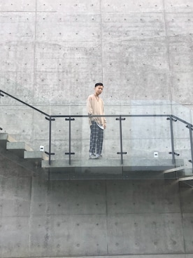 「repos（ルポ）のアイテム（トップス）」を使った、黃世昆さん（メンズ・168cm）の冬コーディネート