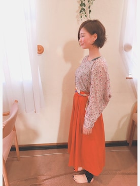 「FINAL DECISION（ファイナルディシジョン）のアイテム」を使った、Maki Ohashiさん（レディース・155cm）の春コーディネート