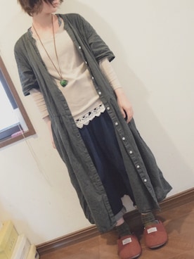 「FINAL DECISION（ファイナルディシジョン）のアイテム（ワンピース/ドレス）」を使った、Maki Ohashiさん（レディース・155cm）の春コーディネート