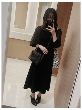 「エコバッグ」｜「アイテム（ブーティ）」を使った、うゐ(ui)さん（レディース・164cm）の秋コーディネート