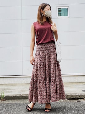 「アイテム（スカート、その他）」を使った、takasugiさん（レディース・171cm）の夏コーディネート