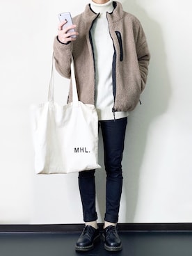「MinoriTY（マイノリティ）のアイテム（ブルゾン）」を使った、ひらひらさん（メンズ・171cm）の冬コーディネート