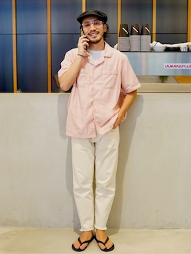 「サタデーズ ニューヨークシティ (Saturdays NYC)」｜「アイテム（サンダル）」を使った、Seiya Endoさん（メンズ・168cm）の夏コーディネート