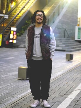 「サタデーズ ニューヨークシティ (Saturdays NYC)」｜「アイテム（スウェット）」を使った、Seiya Endoさん（メンズ・168cm）の冬コーディネート