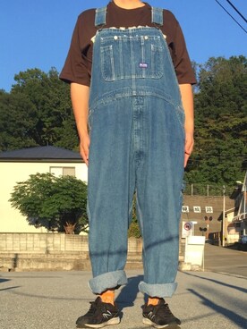 「BIG SMITH（ビッグスミス）のアイテム（サロペット/オーバーオール）」を使った、ks111さん（メンズ・169cm）の秋コーディネート