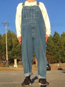 「BIG SMITH（ビッグスミス）のアイテム（サロペット/オーバーオール）」を使った、ks111さん（メンズ・169cm）の秋コーディネート