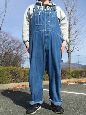 「BIG SMITH（ビッグスミス）のアイテム（サロペット/オーバーオール）」を使った、ks111さん（メンズ・169cm）の秋コーディネート