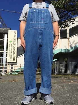 「BIG SMITH（ビッグスミス）のアイテム（サロペット/オーバーオール）」を使った、ks111さん（メンズ・169cm）の秋コーディネート