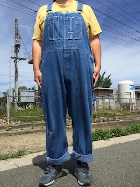 「BIG SMITH（ビッグスミス）のアイテム（サロペット/オーバーオール）」を使った、ks111さん（メンズ・169cm）の夏コーディネート