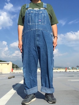 「BIG SMITH（ビッグスミス）のアイテム（サロペット/オーバーオール）」を使った、ks111さん（メンズ・169cm）の夏コーディネート