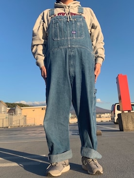 「BIG SMITH（ビッグスミス）のアイテム（サロペット/オーバーオール）」を使った、ks111さん（メンズ・169cm）の秋コーディネート