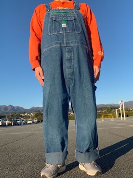 「ハロウィン」｜「アイテム（サロペット/オーバーオール）」を使った、ks111さん（メンズ・169cm）の秋コーディネート