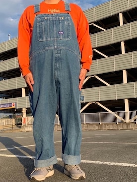 「BIG SMITH（ビッグスミス）のアイテム（サロペット/オーバーオール）」を使った、ks111さん（メンズ・169cm）の秋コーディネート