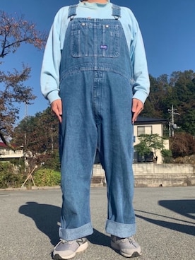 「BIG SMITH（ビッグスミス）のアイテム（サロペット/オーバーオール）」を使った、ks111さん（メンズ・169cm）の秋コーディネート