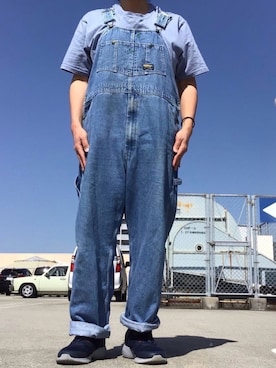 「OSHKOSH（オシュコシュ）のアイテム（サロペット/オーバーオール）」を使った、ks111さん（メンズ・169cm）の春コーディネート