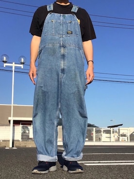 「OSHKOSH（オシュコシュ）のアイテム（サロペット/オーバーオール）」を使った、ks111さん（メンズ・169cm）の春コーディネート