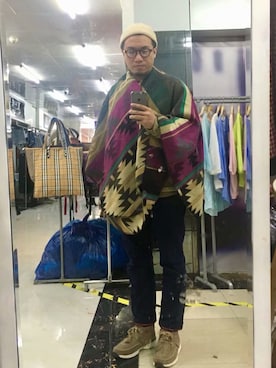 「HEAD（ヘッド）のアイテム」を使った、默虹さん（メンズ・170cm）の秋コーディネート