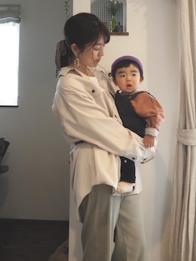 「mystic（ミスティック）のアイテム」を使った、minatoさん（キッズ・110cm）の冬コーディネート