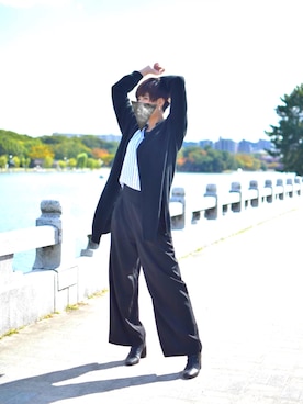 「カメラ女子」｜「アイテム（ブーツ）」を使った、Aさん（レディース・175cm）の冬コーディネート