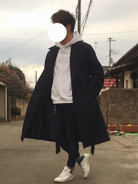 「オーバーサイズコート」｜「アイテム（財布/小物）」を使った、Kaiさん（メンズ・173cm）の冬コーディネート