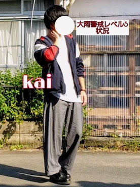 「WEGO（ウィゴー）のアイテム（ナイロンジャケット）」を使った、Kaiさん（メンズ・173cm）の秋コーディネート