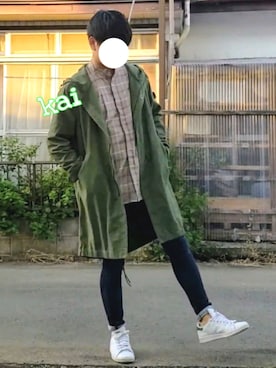 「モードストリート」｜「アイテム（モッズコート）」を使った、Kaiさん（メンズ・173cm）の秋コーディネート