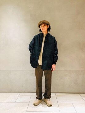 「MONKEY TIME（モンキータイム）のアイテム（パンツ）」を使った、赤羅（akara）さん（メンズ・170cm）の秋コーディネート