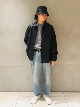 「RECOMMEND  ITEM STYLING」｜「アイテム（ブルゾン）」を使った、赤羅（akara）さん（メンズ・170cm）の秋コーディネート