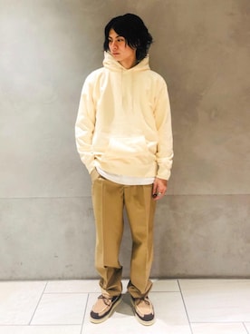 「RECOMMEND  ITEM STYLING」｜「アイテム（モカシン/デッキシューズ）」を使った、赤羅（akara）さん（メンズ・170cm）の秋コーディネート