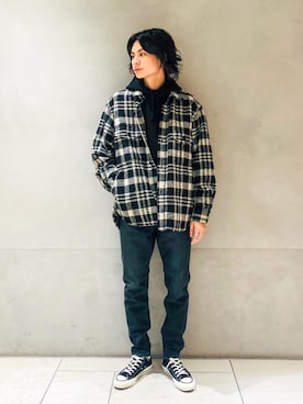 「RECOMMEND  ITEM STYLING」｜「アイテム（その他アウター）」を使った、赤羅（akara）さん（メンズ・170cm）の秋コーディネート